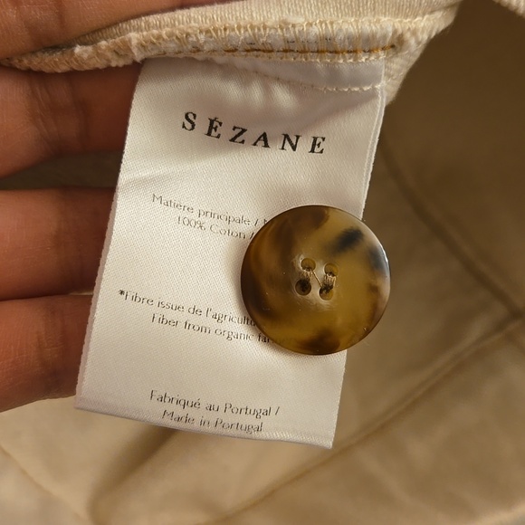 Sezane Jelena Ecru 100% Cotton Short Skirt - Picture 6 of 8